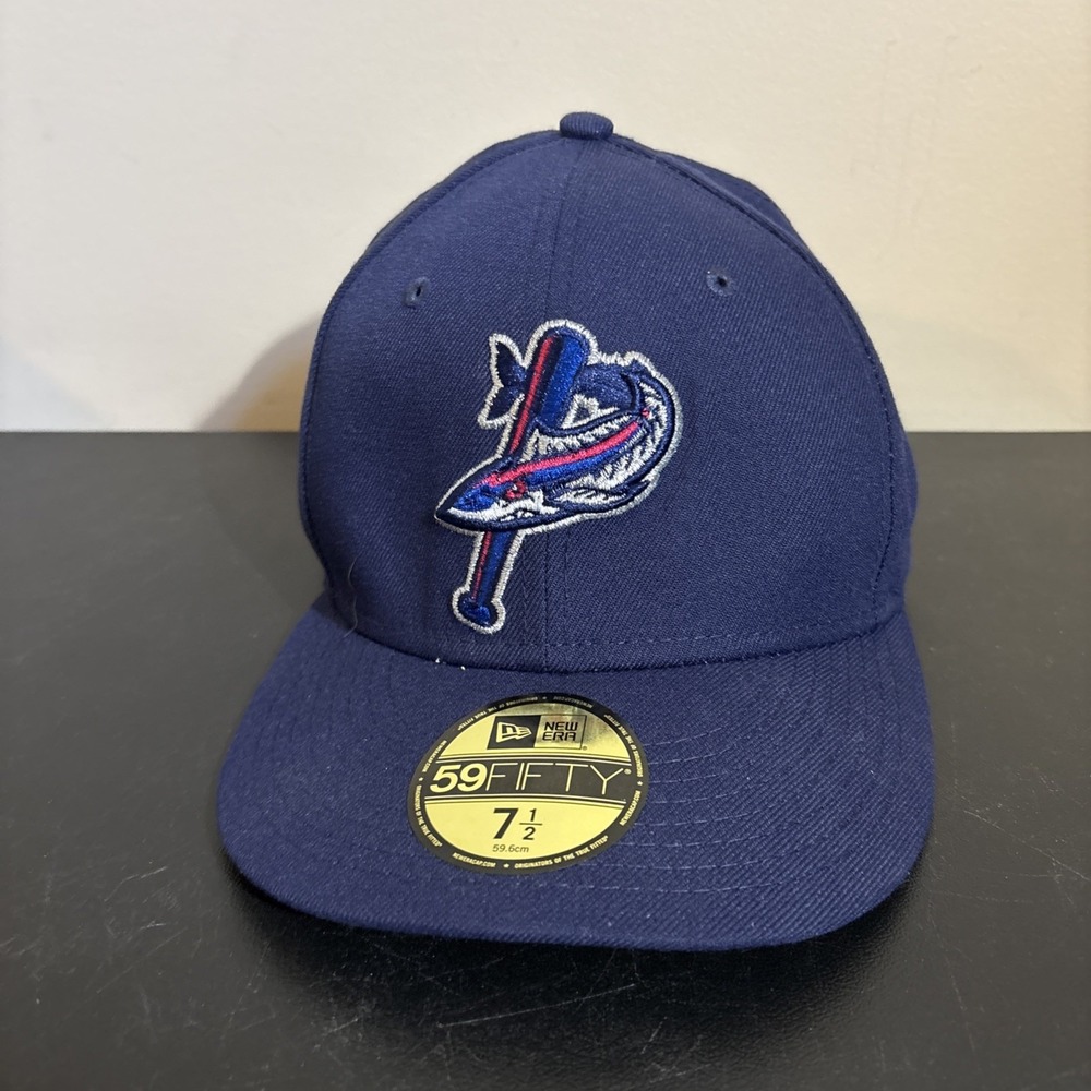 Pensacola Blue Wahoos Hat MiLB Minor League New Era 59Fifty Size 7  1/2 Rare